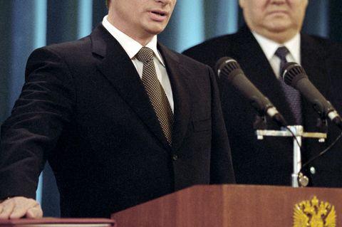 Wladimir Putin und Boris Jelzin