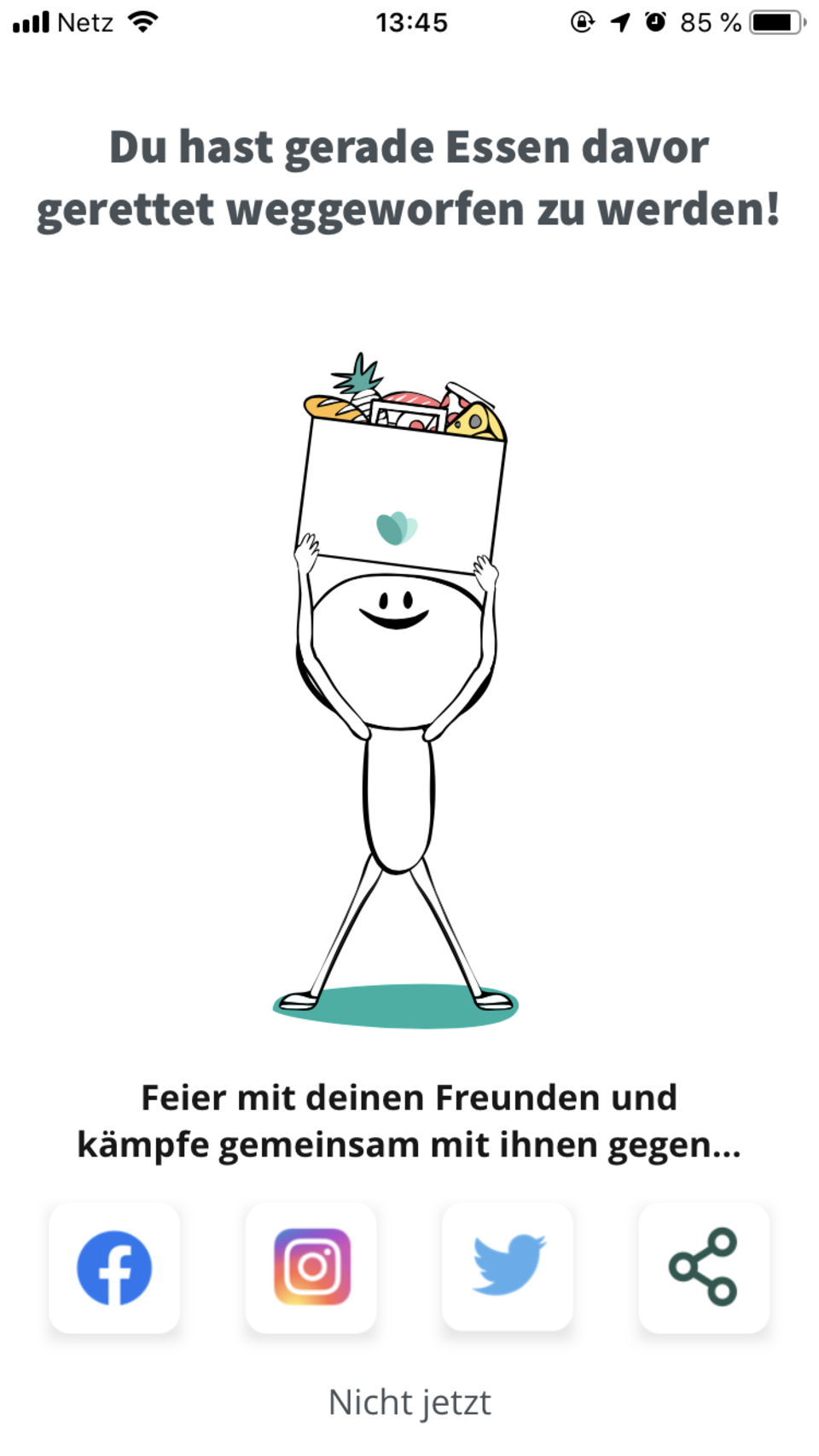 Screenshot aus der Too Good To Go App Screenshot aus der Too Good To Go App