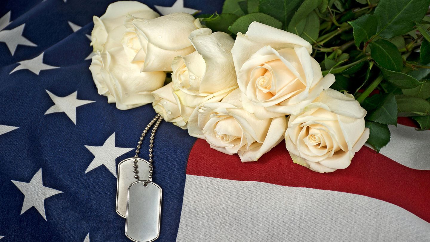 Sarg eines gefallenen US-Soldaten