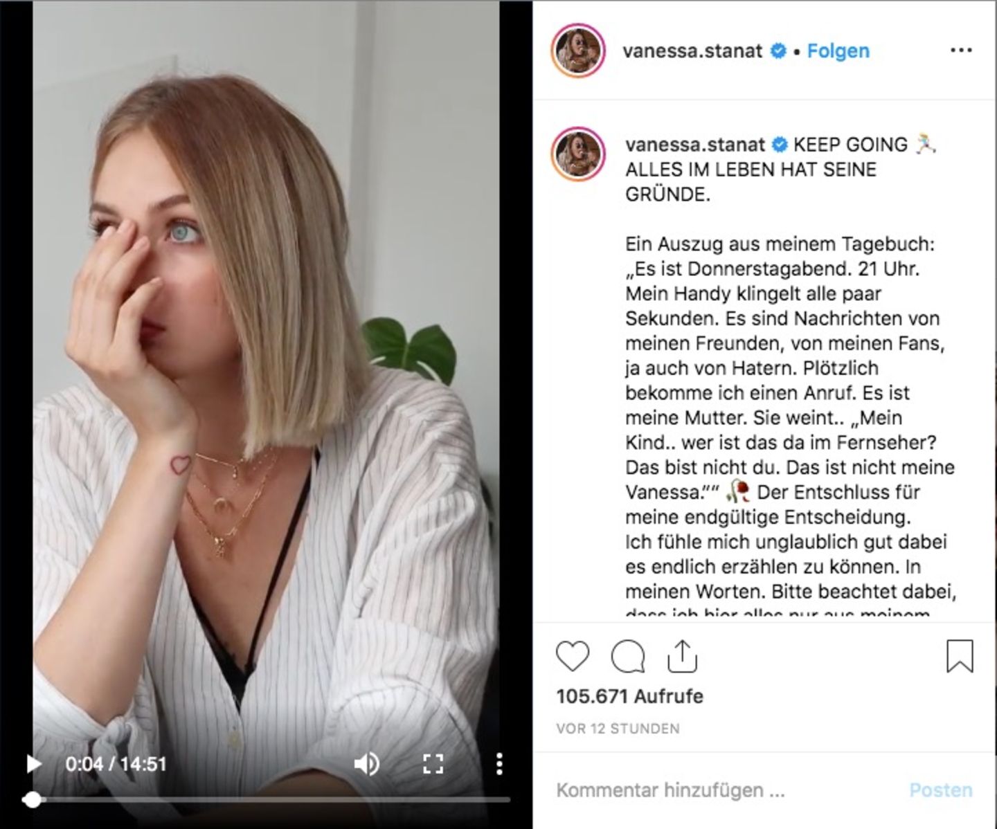 GNTM-Kandidatin Vanessa Stanat verrät Grund für ihren Ausstieg