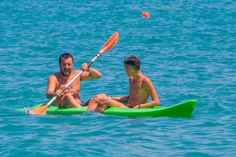 Matteo Salvini fährt Kanu