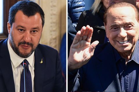 Italiens Innenminister Matteo Salvini und Silvio Berlusconi