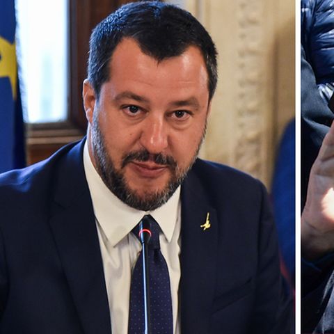 Italiens Innenminister Matteo Salvini und Silvio Berlusconi
