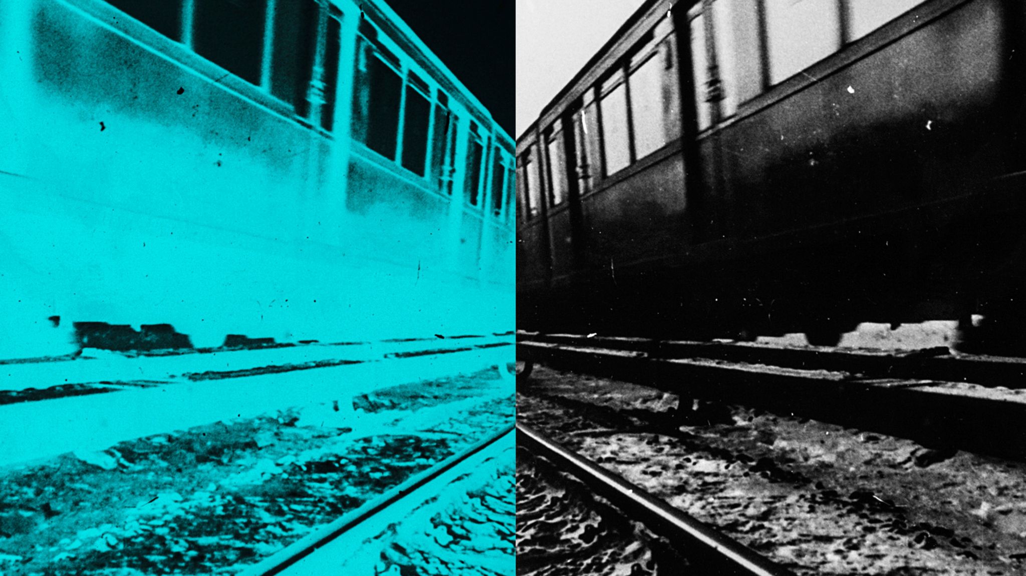 Ein historisches Foto eines Berliner S-Bahn-Wagons