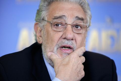Plácido Domingo bei einer Pressekonferenz im Jahr 2016