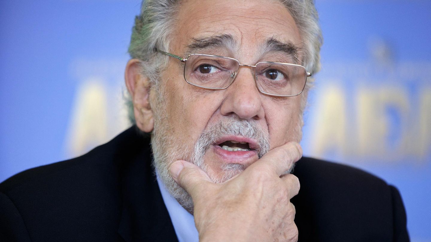 Plácido Domingo bei einer Pressekonferenz im Jahr 2016