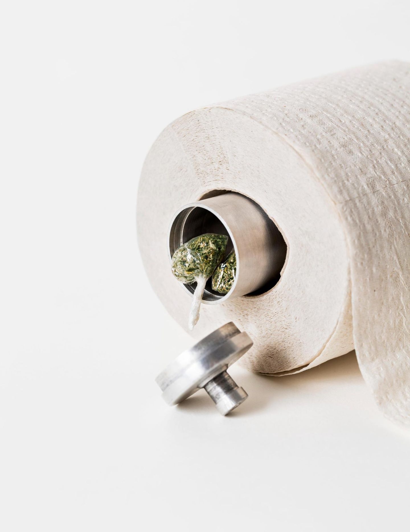 Umgebauter Toilettenpapierhalter