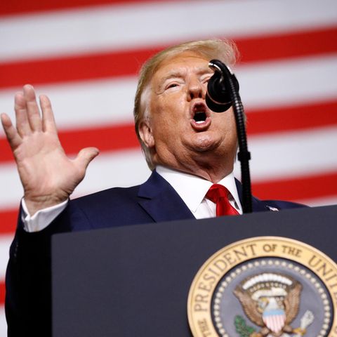 US-Präsident Donald Trump auf einer Wahlkampfveranstaltung in Manchester im Bundesstaat New Hampshire