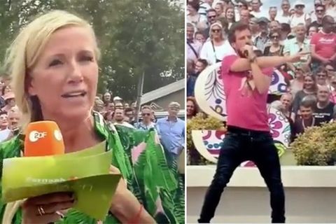 Eklat im ZDF-Fernsehgarten: Comedian Luke Mockridge macht den Affen auf der Bühne