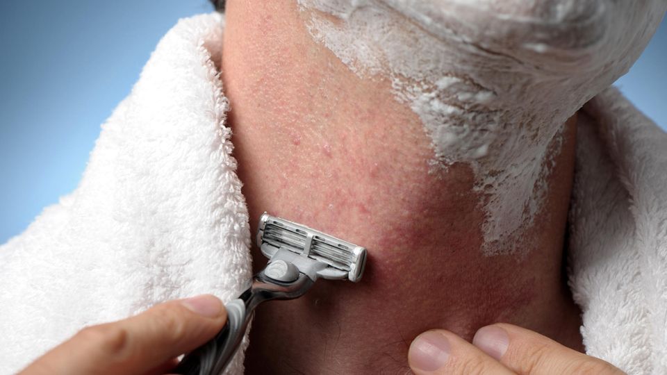 Beim Rasieren wird die Haut gereizt