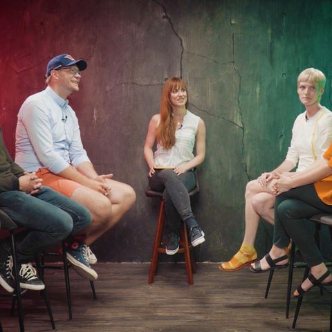Zu Gast in der stern-DISKUTHEK zu Startups: Pola Fendel, Janina Mütze, Markus Deibler und Oliver Rößling
