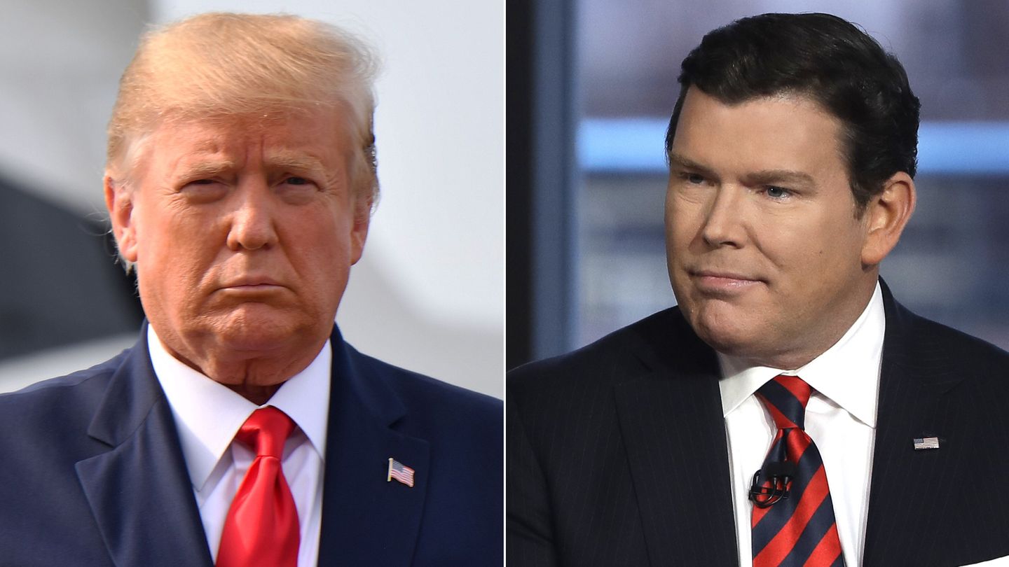 US-Präsident Donald Trump (l.) und Fox-News-Moderator Bret Baier