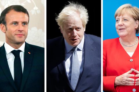Combo - Macron, Johnson, Merkel