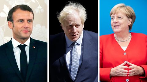 Combo - Macron, Johnson, Merkel