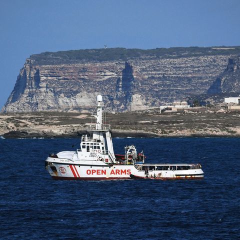 Schiff "Open Arms" vor Lampedusa