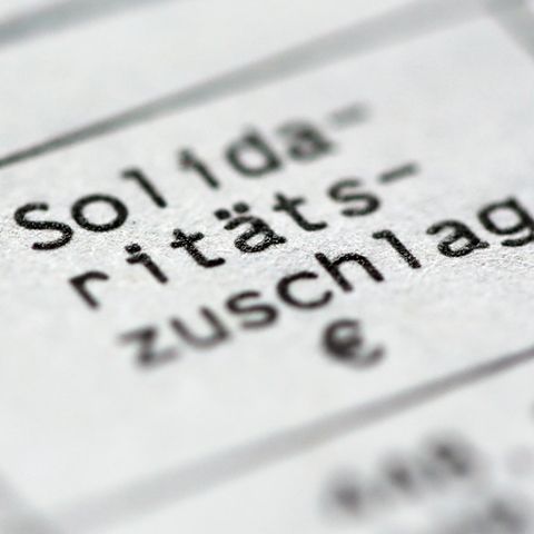 Ein Steuerbescheid mit dem Posten Solidaritätszuschlag