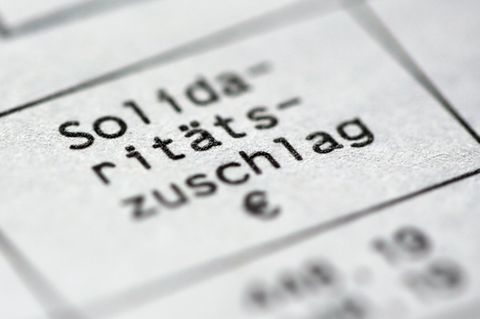 Ein Steuerbescheid mit dem Posten Solidaritätszuschlag