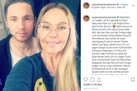 Natscha Ochsenknecht nimmt Joey Heindle in Schutz
