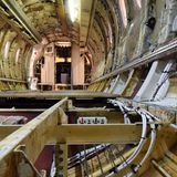 Flugzeugzelle ohne Innenverkleidung