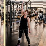 NEONxPolar: Sonja bei einer Hantelübung