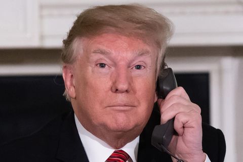 Donald Trump am Telefon