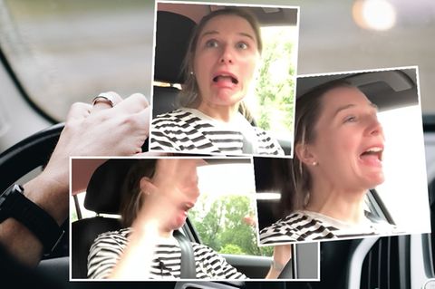 Julia beim Autofahren