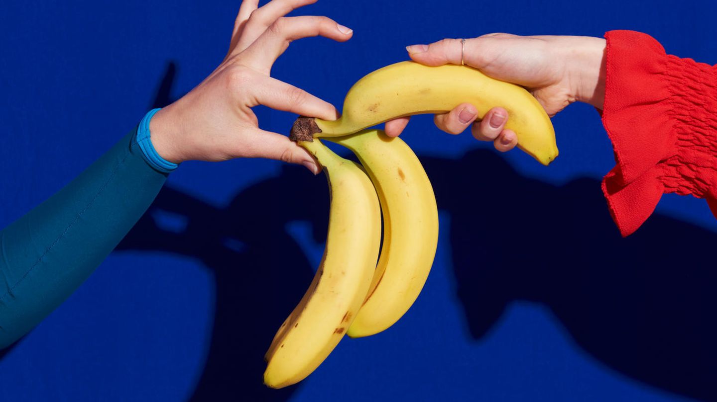 Personen mit Banane