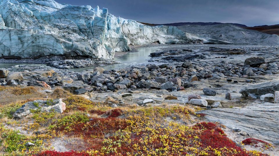 Täglich verliert Grönland etwa eine Milliarde Tonnen Eis, einen Teil davon im Westen