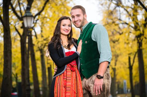 Auf dem Okotoberfest sind Trachten Tradition