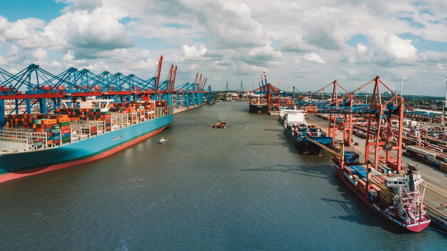 Containerterminal im Hamburger Hafen