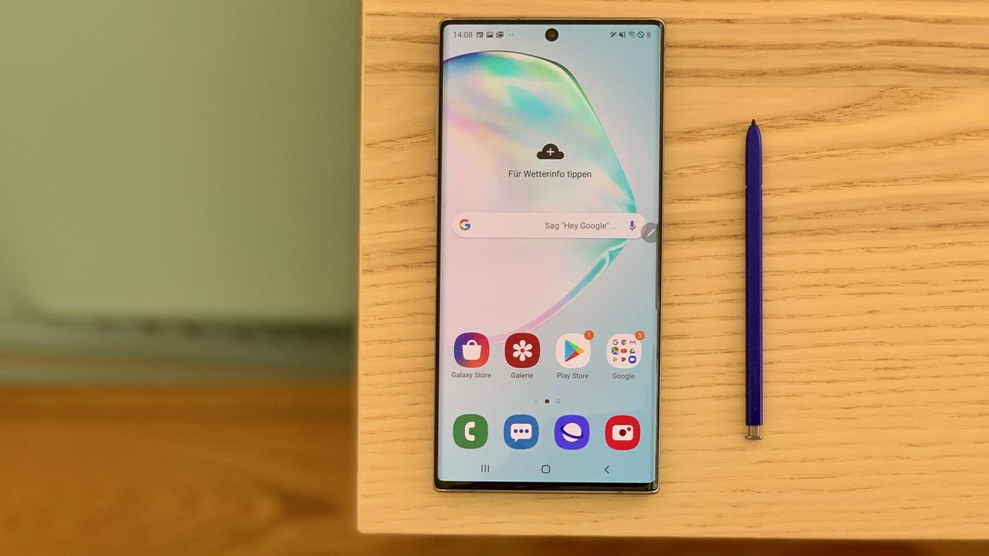 Samsung Galaxy Note 10 von vorne