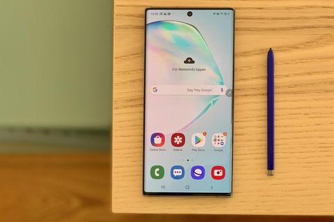 Samsung Galaxy Note 10 von vorne