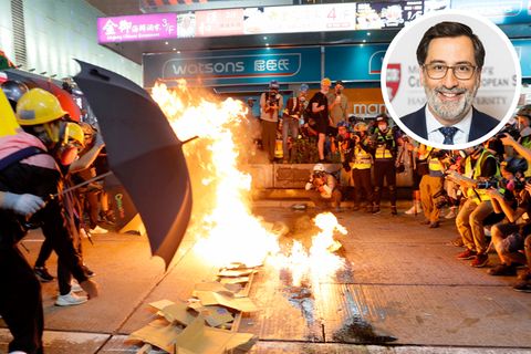 Demonstrationsszene aus Hongkong; Alexander Gärlauch
