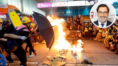 Demonstrationsszene aus Hongkong; Alexander Gärlauch