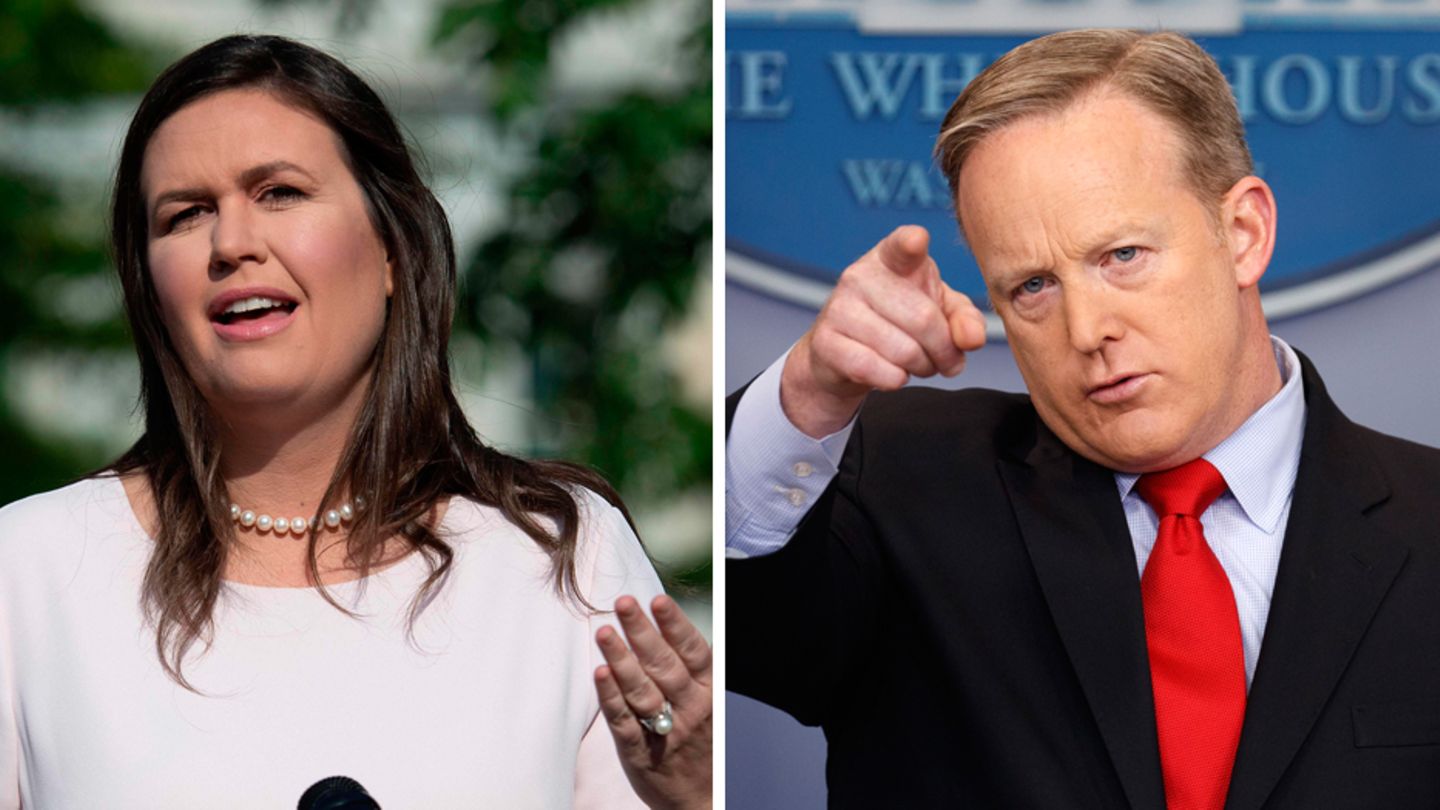 Sarah Huckabee Sanders und Sean Spicer