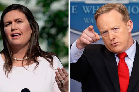 Sarah Huckabee Sanders und Sean Spicer