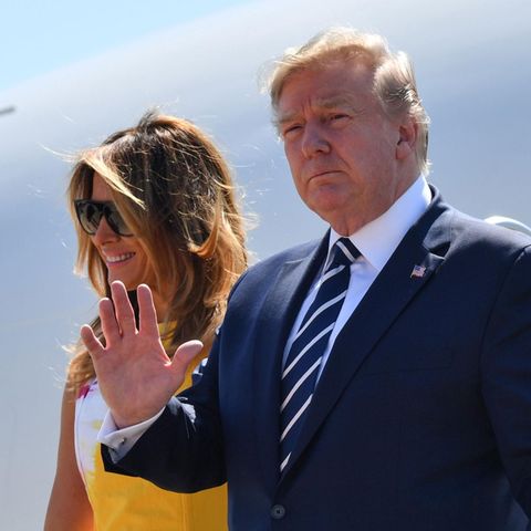 Donald Trump und seine Frau Melania landen in Biarritz 