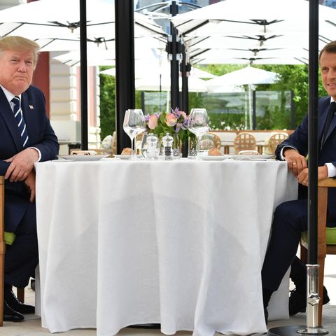 Donald Trump und Emmanuel Macron treffen sich vor dem offiziellen Start des G7-Gipfels 