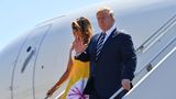 US-Präsident Donald Trump und seine Frau Melania waren an Bord einer Boeing 757 nach Biarritz gereist