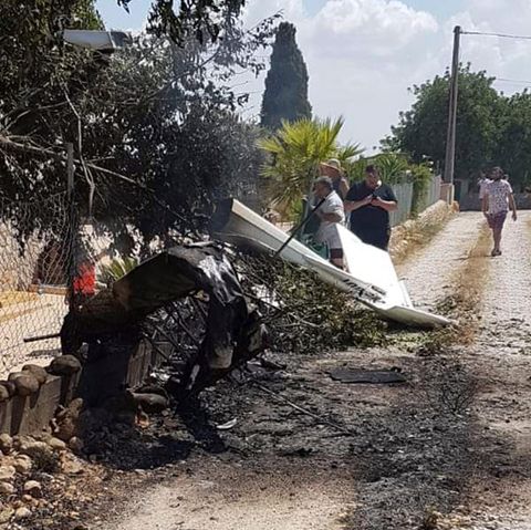 Wrack des Kleinflugzeugs auf Mallorca
