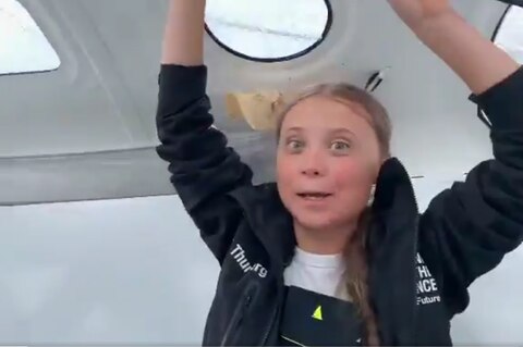 Greta Thunberg auf der "Malizia II"