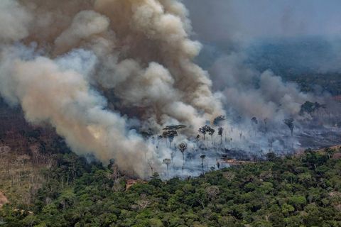 Das Bild zeigt die massiven Waldbrände im Nordwesten von Brasilien