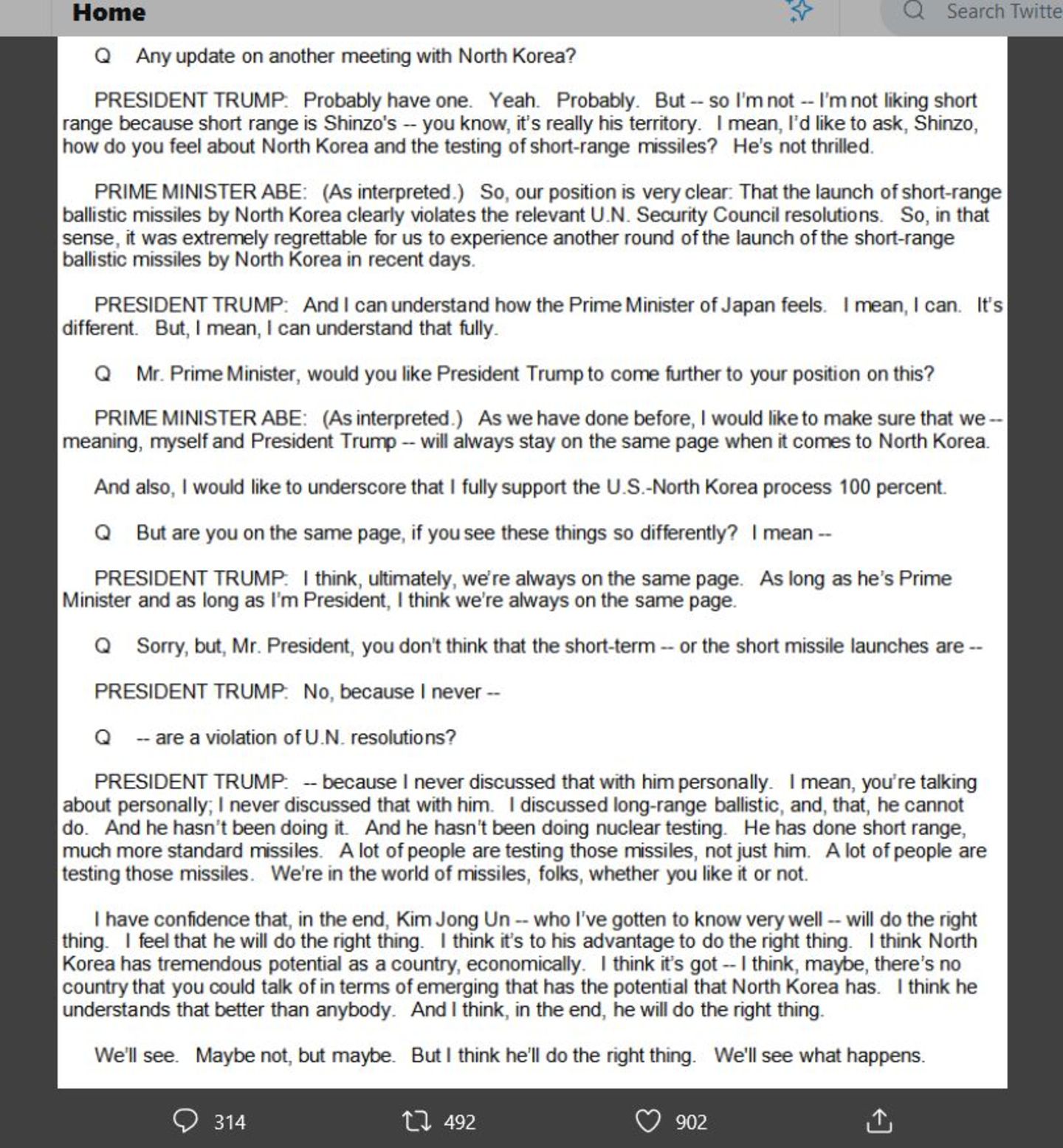 Trump-Abe-Interview AP