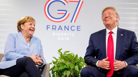 Angela Merkel und Donald Trump beim G7-Gipfel in Biarritz