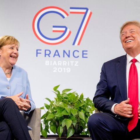 Angela Merkel und Donald Trump beim G7-Gipfel in Biarritz