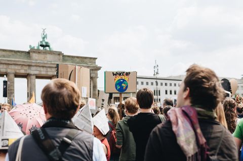 Demonstranten gegen den Klimawandel