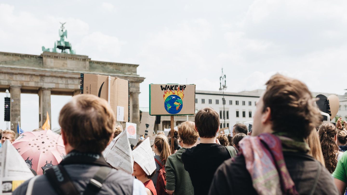 Demonstranten gegen den Klimawandel