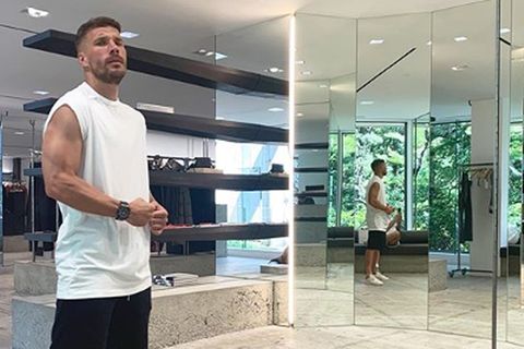 Lukas Podolski beim Shopping