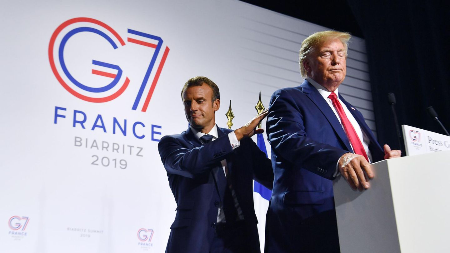 Frankreichs Präsident Emmanuel Macron und US-Präsident Donald Trump