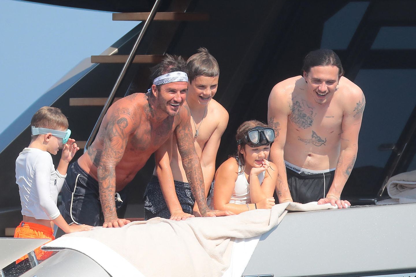 Familie Beckham im Urlaub